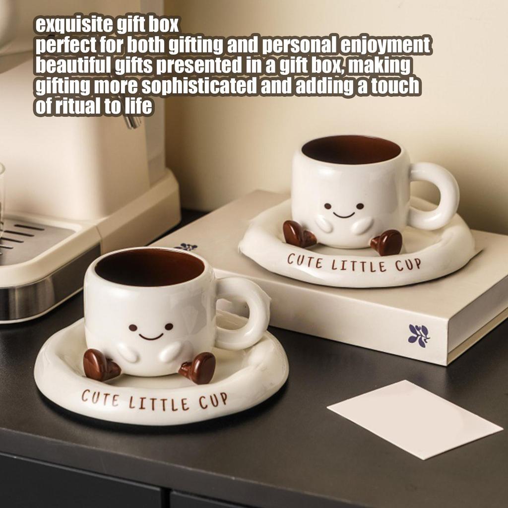 Keramik-Kaffeetasse und Untertasse Espressotasse Nachmittagstee Frühstückstasse Latte-Kaffeetasse Latte-Mokka-Teetassen mit Untertasse