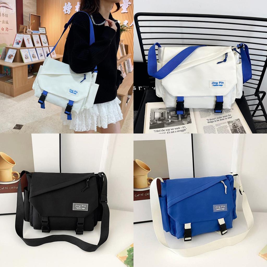 Large Capacity Crossbody Bag For Women With Canvas Material And Vintage Style