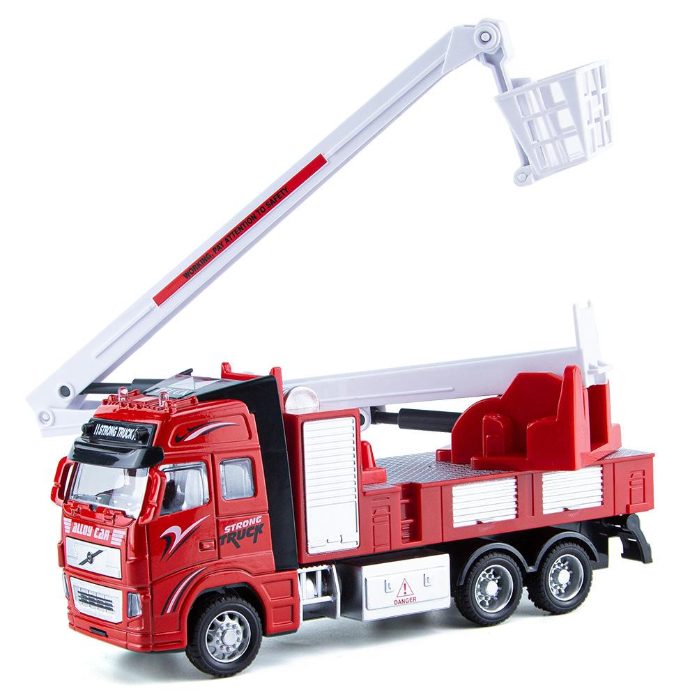 1/32 Alloy Water Tanker Model Simulation Fire Transport Vehicle Pull Back Car Inertia Toy Car Metal Children Toy Car