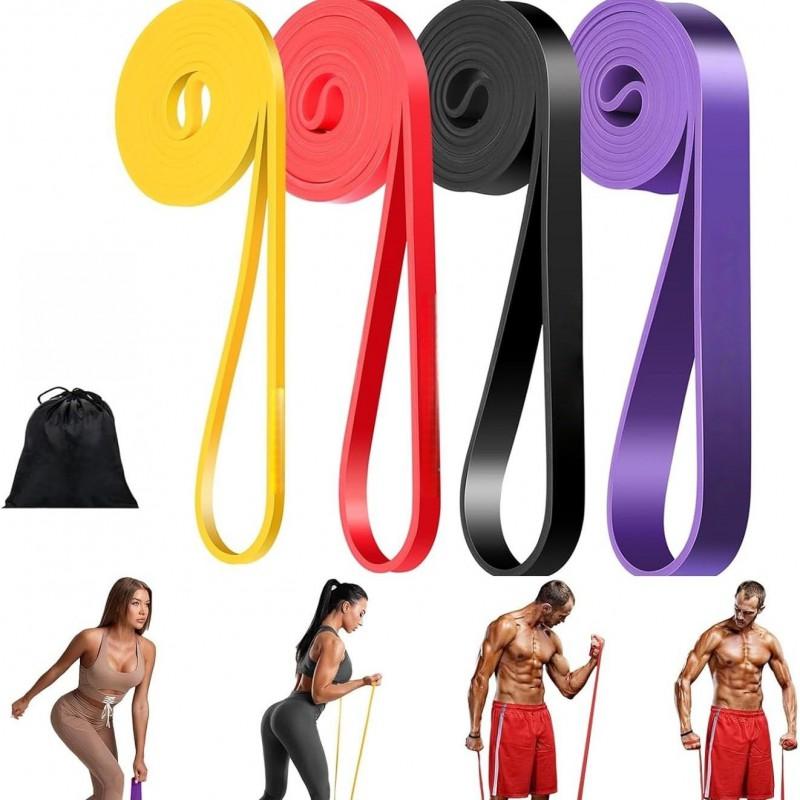 TPE Resistance Bands Set Glute Training Back Stretching Yoga Pull-ups Heavy Duty Fitness With Door Anchor Handles