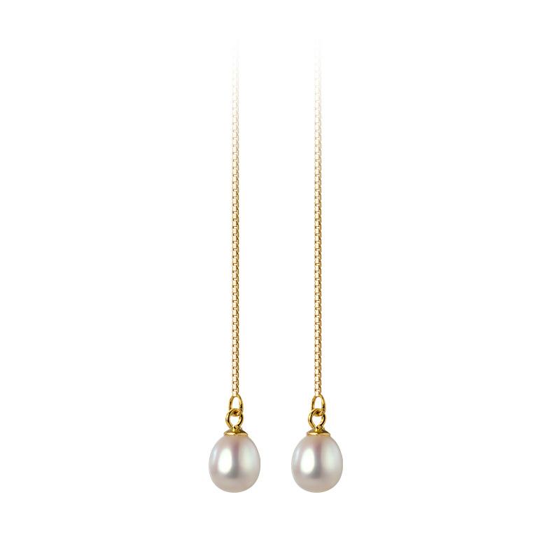 

WANTME Genuine 925 Silver Natural Freshwater Baroque Pearl Unusual Earrings for Women Chic Charming Goth Jewelry