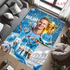 Poster di Erling Haaland Tappeto per Soggiorno Camera da Letto Casa Decorazione Divano, Tappetino Antiscivolo per Giochi per Bambini