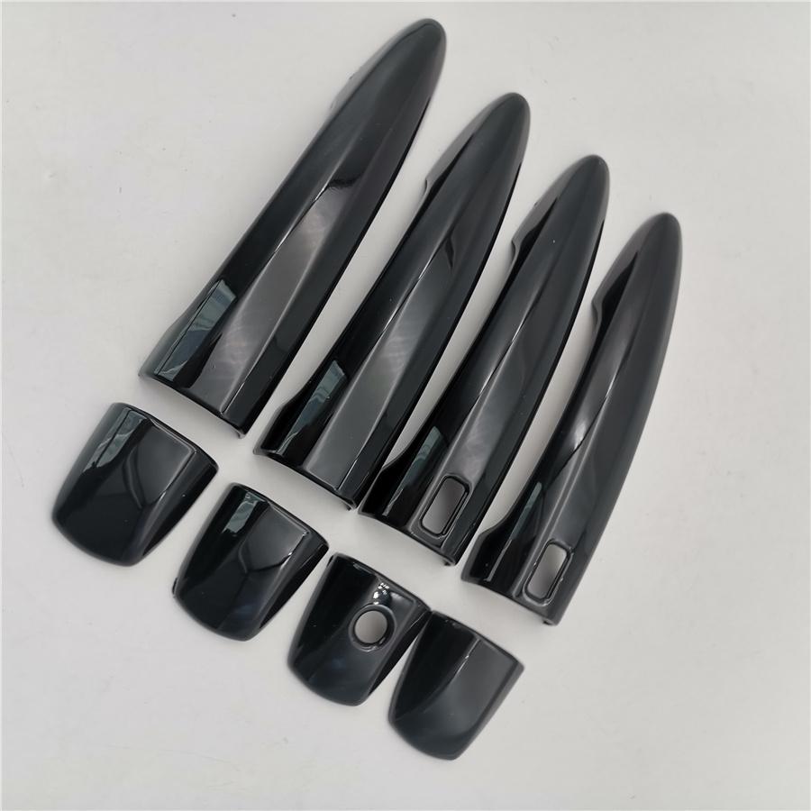 For Nissan Altima 2019 2020 Glossy Black Side Smart Lock Door Handle Covers Trim