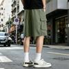 Men's Casual Loose Fit Multi Pocket Cargo Shorts Elastic Waistband Drawstring Adjustable Length Summer Outdoor Shorts