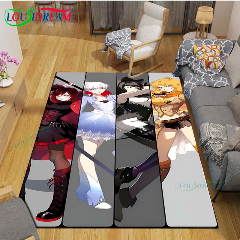 Anime Characters A-RWBY Carpet for Living Room Home Sofa Decoration,Children Game Large Decor Floor Mat Yoga Mat Large Carpet