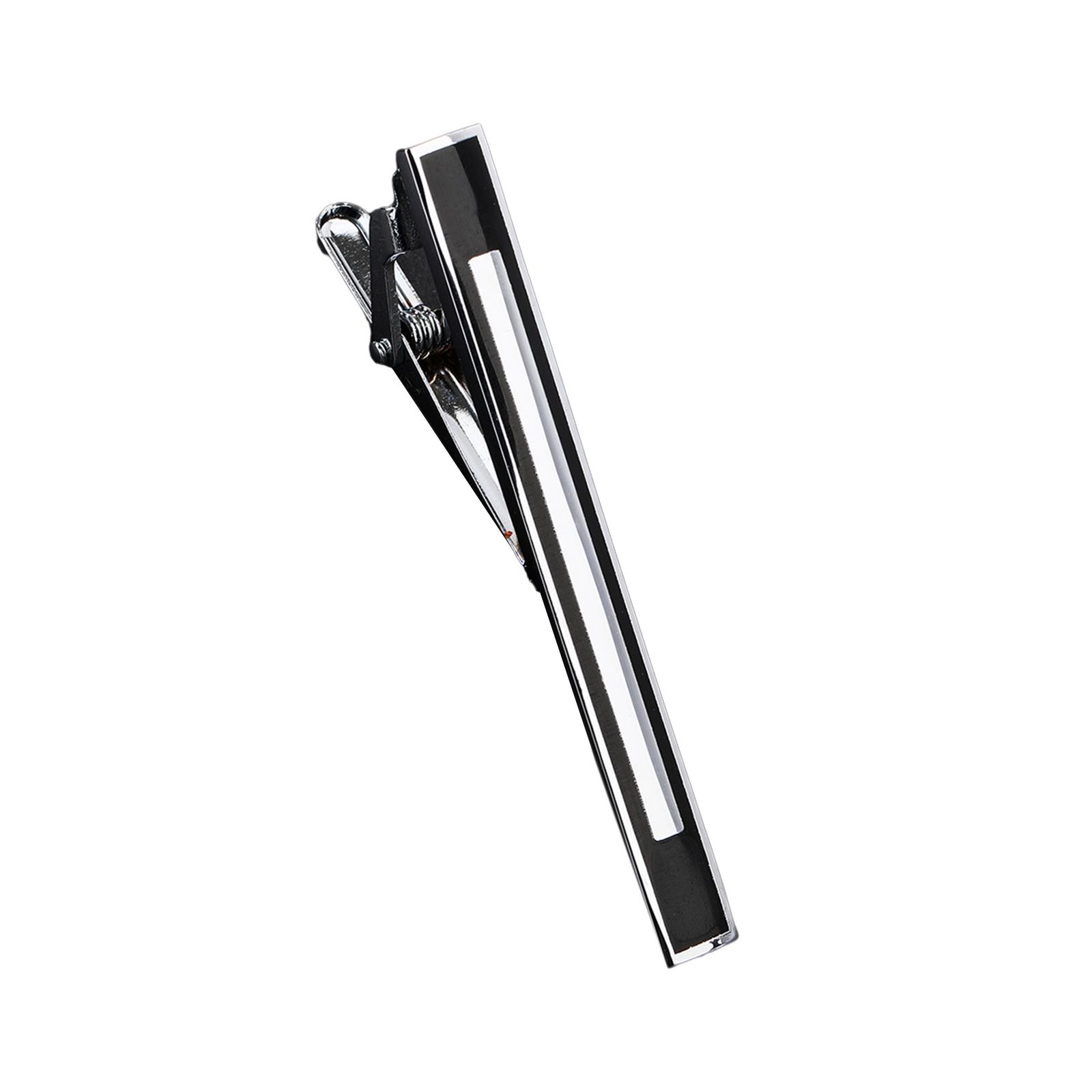 

Зажим для галстука для мужчин, классическая серебряная черная застежка для галстука, зажимы для галстука, пряжка для свадьбы, бизнеса и повседневной жизни