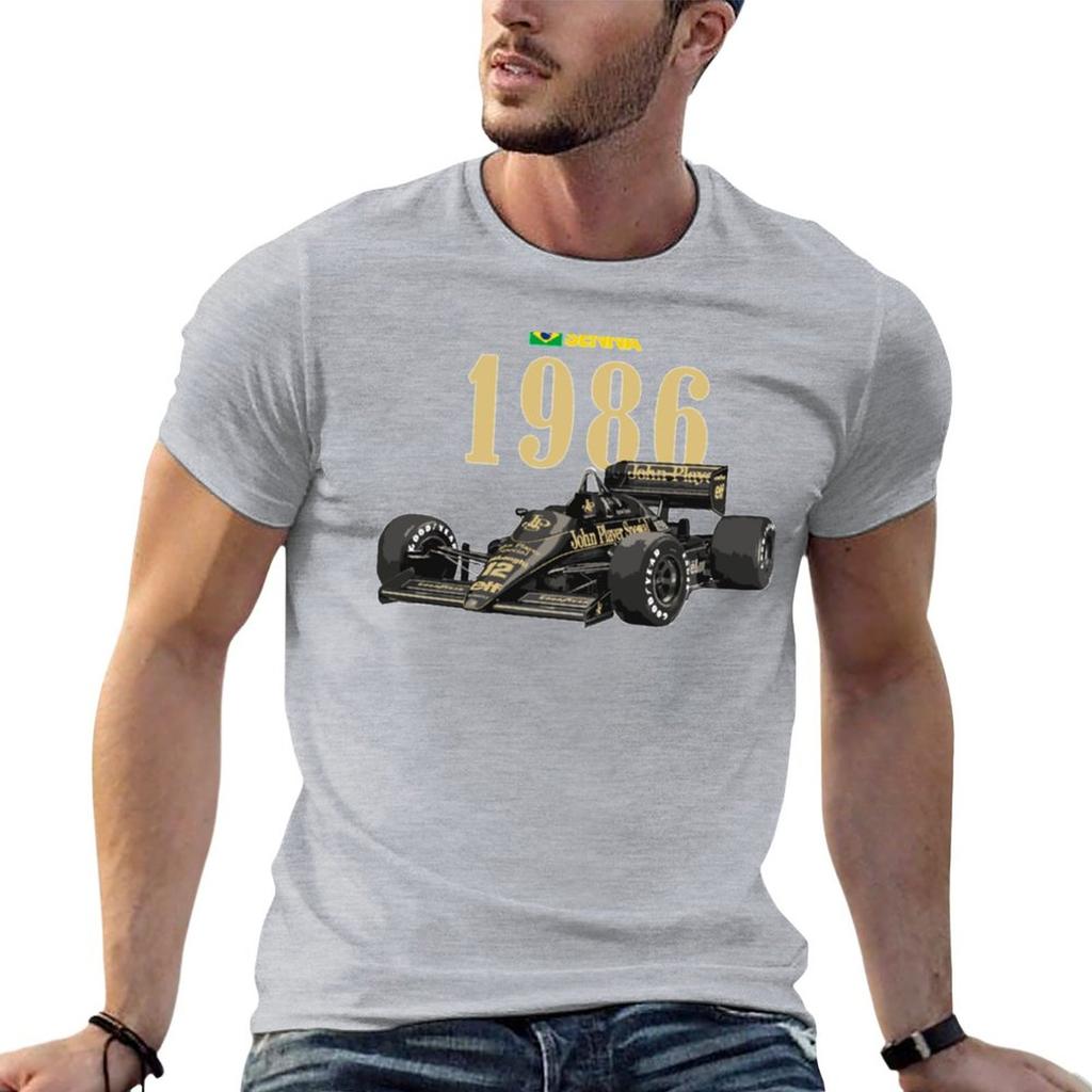 New 1986 Ayrton Senna F1 T-Shirt Summer Tops Custom T Shirts Design Your Own New Edition T Shirt Cute Tops Mens T Shirts Tshirt
