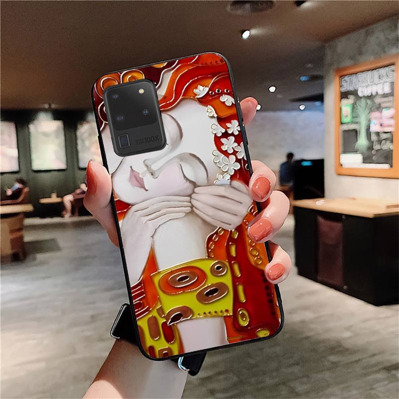 Klimt Kiss Phone Case for Samsung S20 lite S21 S10 S9 plus for Redmi Note8 9pro for Huawei Y6 cover