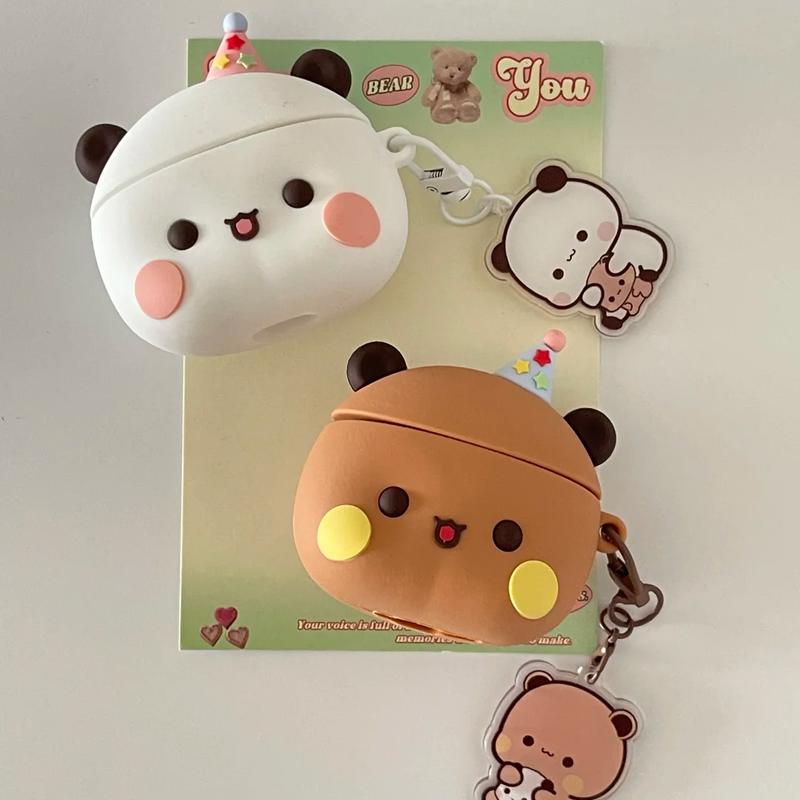 Panda Bubu Și Yier Căști Desen Animat Căști Bluetooth Wireless Carcasă Cadou Drăguț de Ziua de Naștere Pandantiv Surpriză de Sărbătoare
