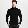 Autumn and Winter Men's Turtleneck Sweater Casual Solid Color Vertical Pullover Bottom Line Shirt Men