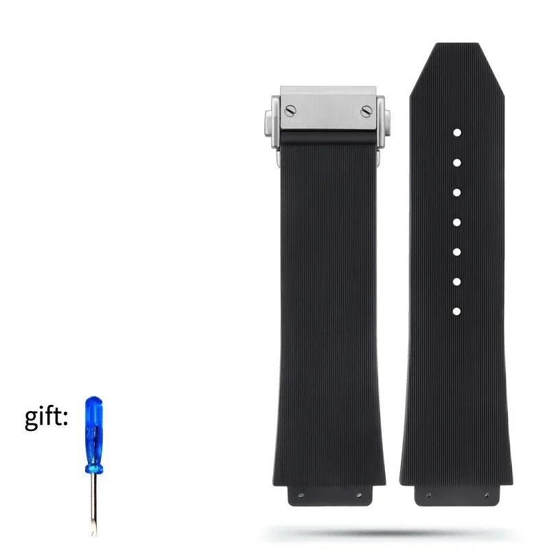 Watch Strap For HUBLOT BIG BANG Silicone Waterproof Men's Watch Band Wristband Accessories Rubber Watch chain 26*19mm