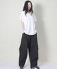 Deumakeu Real Street Wide Contrast Stitch Cargo Track Pants Black