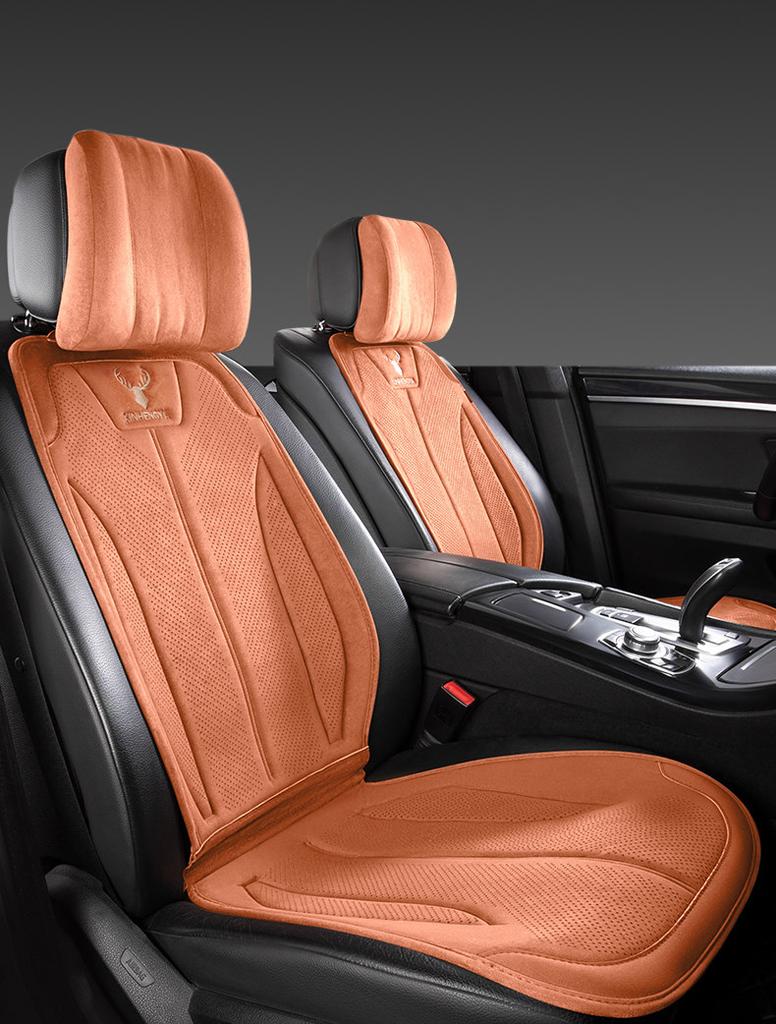 Suede Seat Cover Universal Four Seasons Cars Seats Covers Breathable Seat Non-slip Luxury Car Rams Latex Seat Cover with Pillow