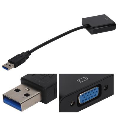 USB3.0 To VGA Converter 5Gbps HD 1080P Adapter Cable 15Pin Female External Video Card
