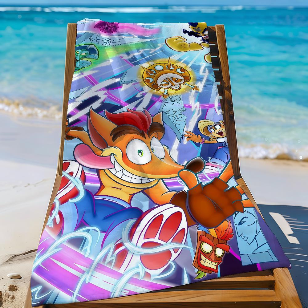 Game C-CrashS B-bandicoot-S Towel Sports Quick Dry Travel Camping Gear Sandproof Soft Light Large Beach Towel