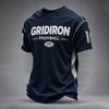 Men's Casual Fit Crewneck Short Sleeve T-Shirt with Rugby Graphic Print