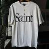 2025 Summer High Quality Cotton Classic Logo Graphics Print Saint Tshirt Unisex Unisex Vintage Washed Black T Shirt Loose Tee