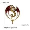 Enamel Dragon Pins for Women Rhinestone Flying Dragons Animal Brooch Banquet Party Backpack Gifts Jewelry Accessories