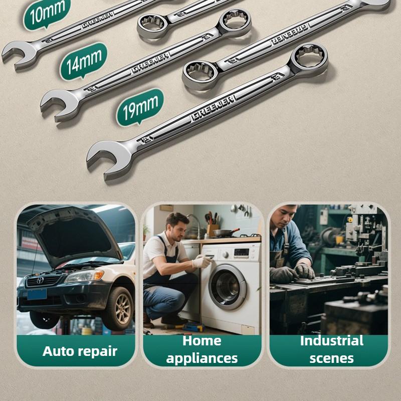 Dual-purpose Wrench Multi-functional Lengthened Spanner Mechanic Automobile Repair Disassembly Wrench Portable Manual Tools