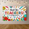 Teachers' Day Colorful Decorative Backdrop Teacher Appreciation Party Decoration Banner Classroom School Event Background Props