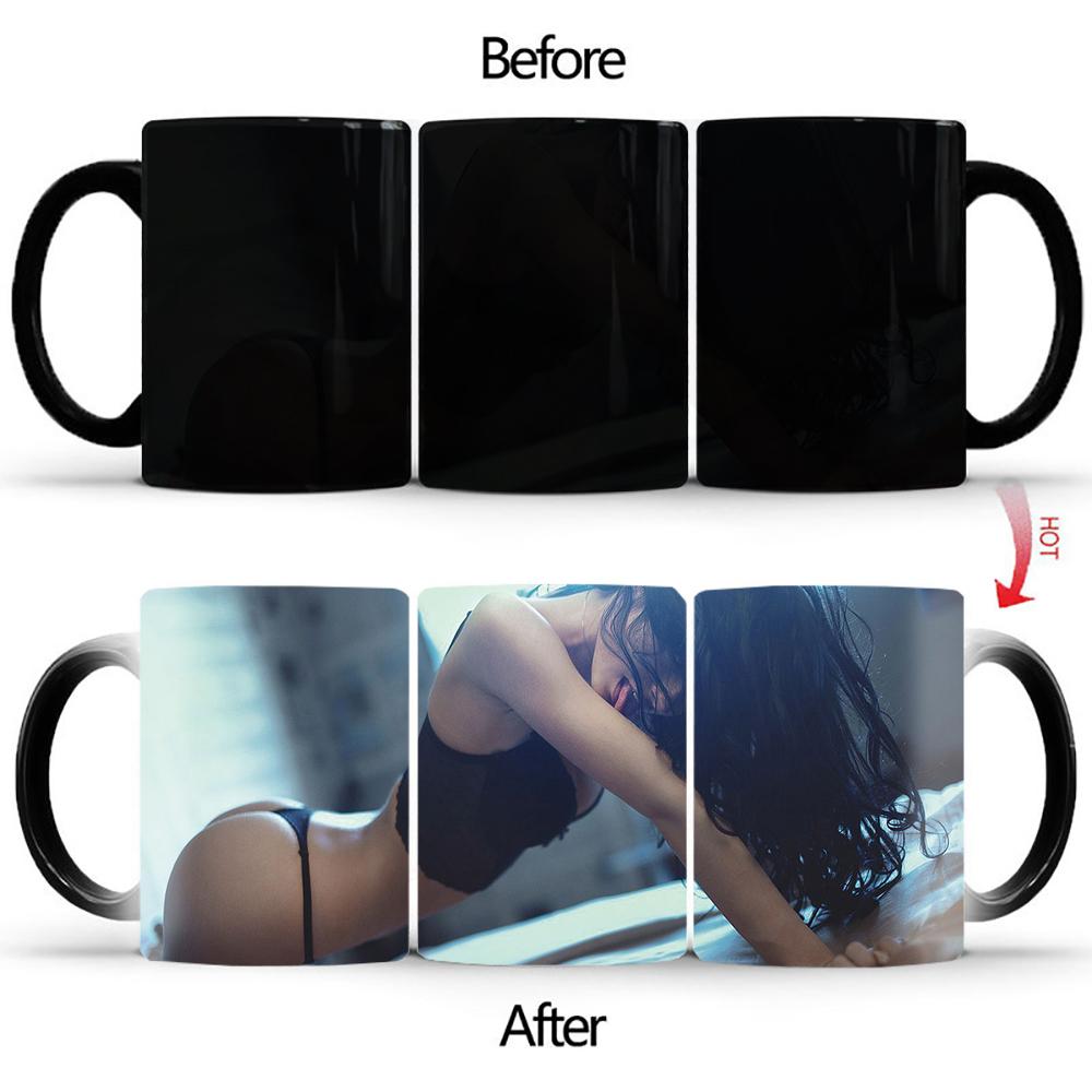 Creative Color Changing Mug Seductive Beauty BSKT-200 Custom Cup Color Change Mugs Coffee Cups Drinkware Sublimation Tumblers