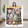 Frieren Beyond Journey's End Blankets Flannel Print Full Character Multi-function Lightweight Throw Blankets Bedspreads Quilt