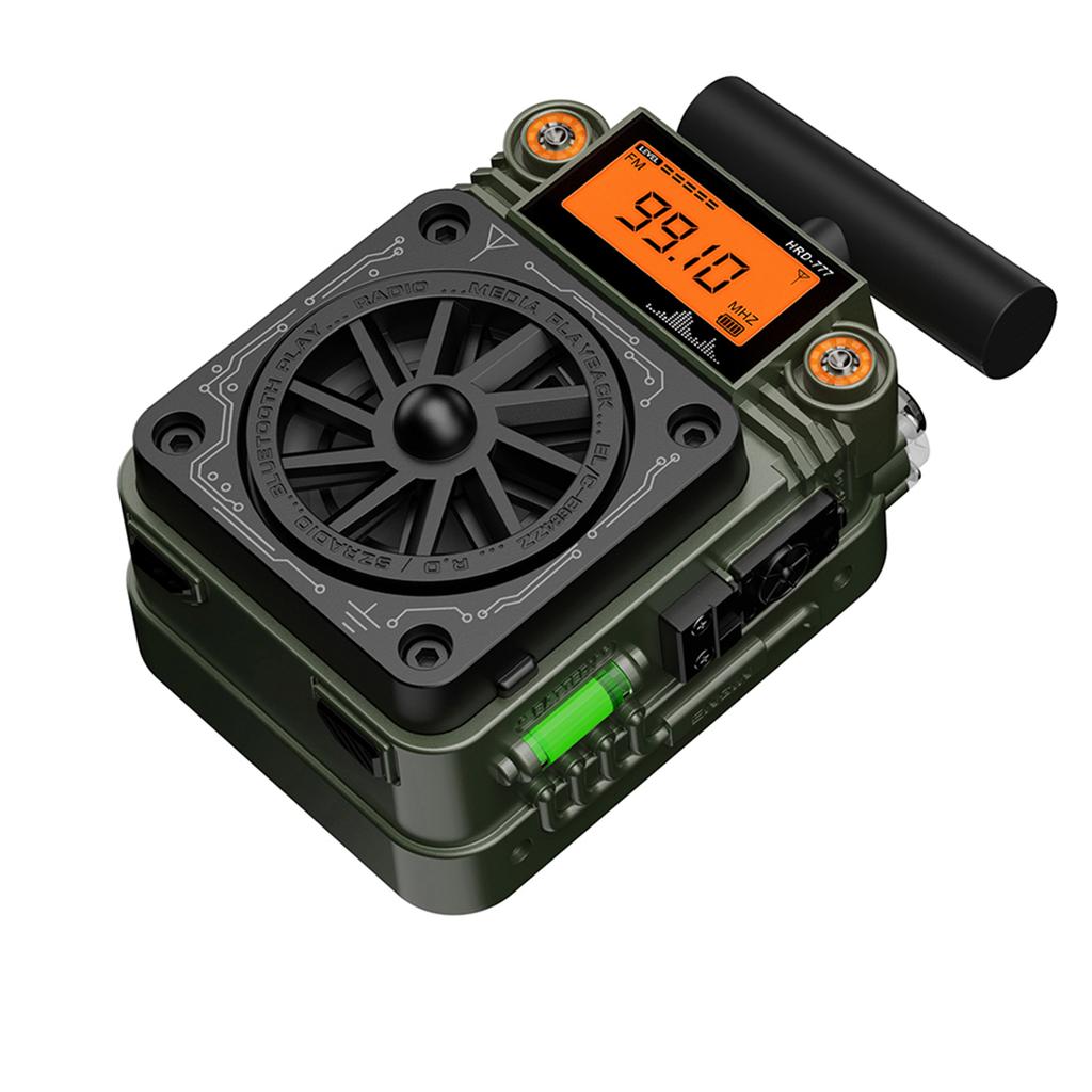 Multi Functional Radio with FM AM SW WB Bands, Portable Player, Support TF Card Playback, Six EQ Modes, SOS Alarm, T