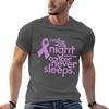 I Walk All Night Because Cancer Never Sleeps Relay For Life TShirt Minimalist Casual Short Sleeve Top
