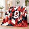 Fulham Football Printed Flannel Blanket Warm Comfort Bed Throw For Indoor Home Decoration