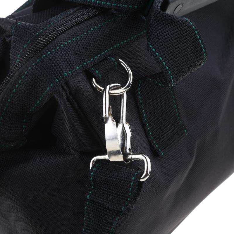 Multifunktionell verktygsväska med förtjockat Oxford-tyg Vattentät Bred öppning Verktygsförvaringsväska för elektriker