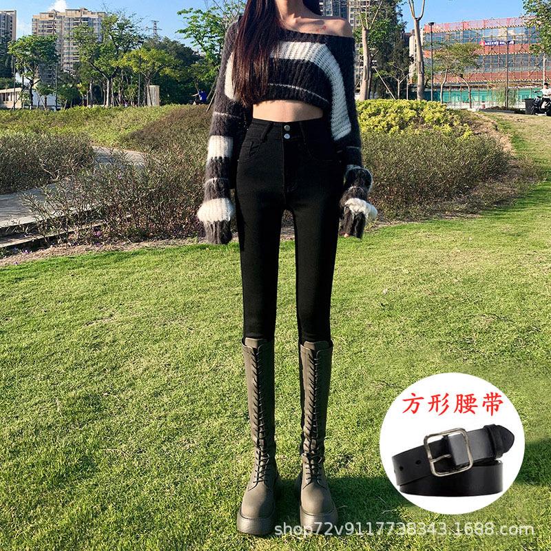 Plus Size Pants High-waisted Stretch Skinny Jeans for Women