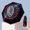 AC Milan Pattern Printed Mini 5 Folds 8 Ribs Compact Umbrella Windproof Waterproof Lightweight Portable Folding