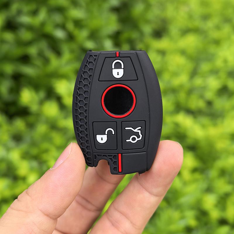 Silikon Autoschlüsselhülle Abdeckung für Mercedes Benz A B C E-Klasse GLS GLA GLK GLC CLS CLA AMG W204 W205 W212 W463 W176 Schlüsselanhänger Fob