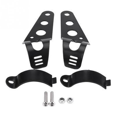 1 Pair Stainless Steel Motorcycle Headlight Bracket Universal Mount Stand Support