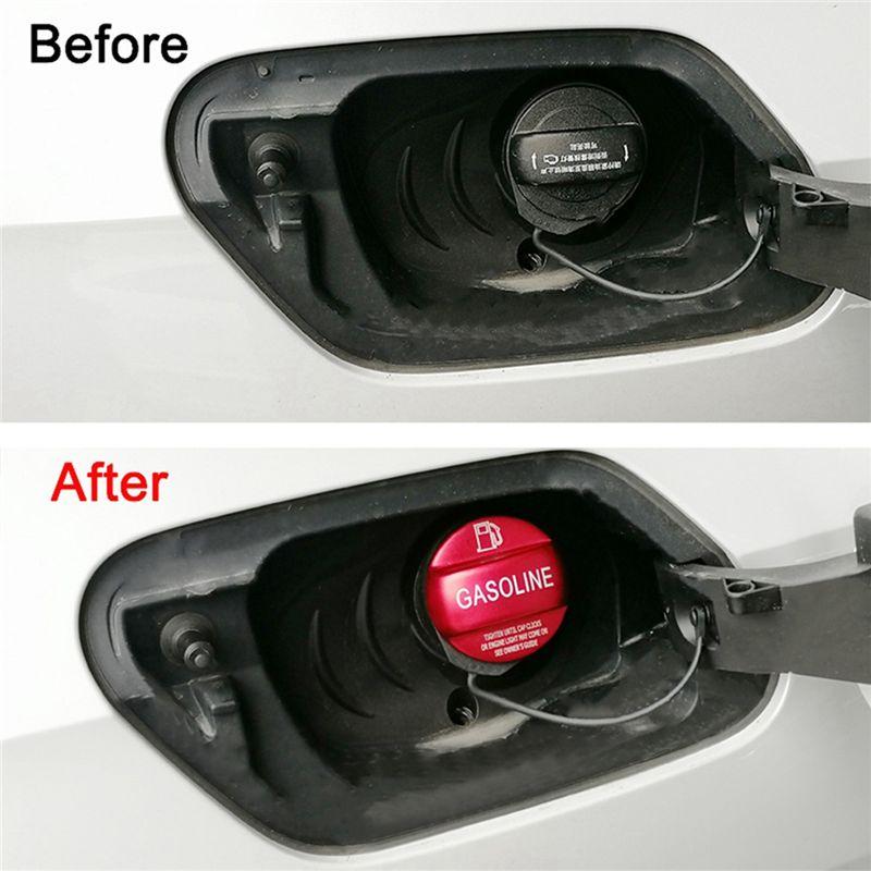 Leading-Aluminum Fuel Tank Caps Trim For VW Golf 7 7.5 Golf 8 MK7 MK8 2015-2023 Decoration Oil Filler Cover