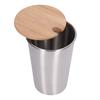 500ML Stainless Steel Beer Mug with Lid Single Layer Water Cup Outdoor Drinking Cup for Household