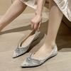 Woman Ballet Flats Shoes Rhinestone Loafers Flat Pointed Toe Shoe Female Casual Slip on Flats Footwear Boat Shoes