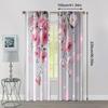 2Pcs, Curtains&Drapes Floral Durable Polyester (Without Rod) Decorations Outdoor Perfect For Living Room, Bedroom, Home Decor
