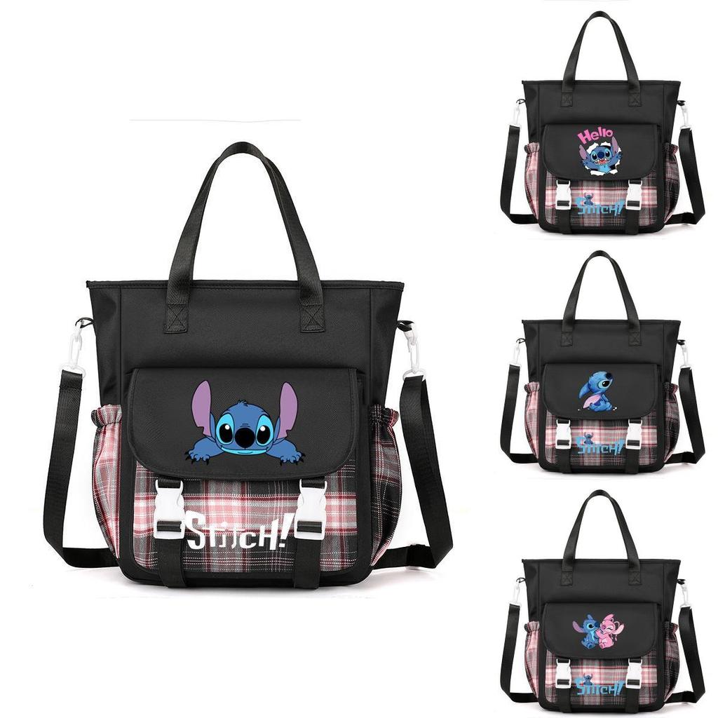 Lilo Stitch Kids Canvas Shoulder Bag With Colorful Print For Daily Use