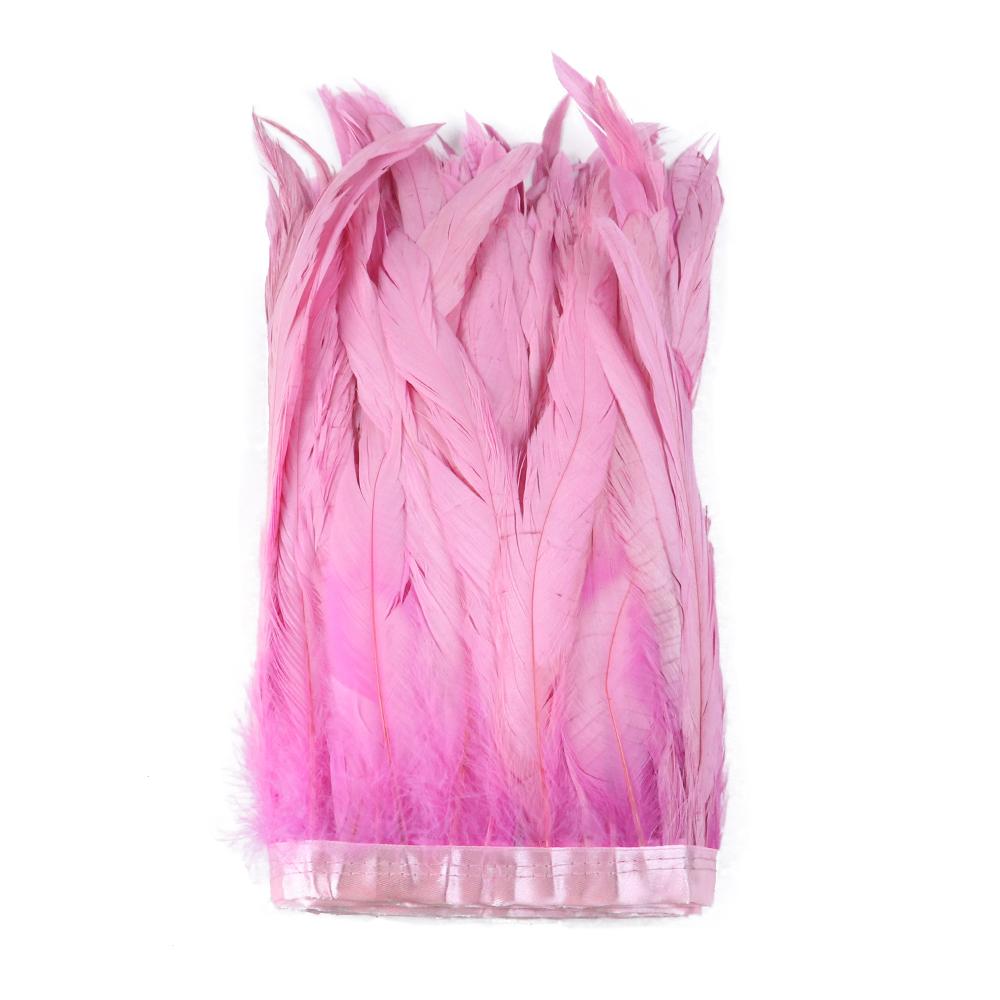 2M Färgade Tupp Stjärtfjädrar Kantband DIY Hantverk Karneval Sömnad Kostym Dekor Kyckling Plumas Bröllop Damklänning 25-30cm