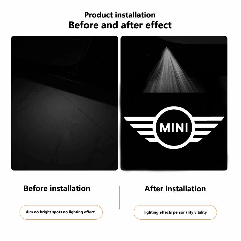2Pcs New LED Light Car Door Projector Car Welcome Light For Mini Cooper One JCW R55 R56 R50 R53 R60 F55 F56 Countryman WORKS F60 Ksgbw33