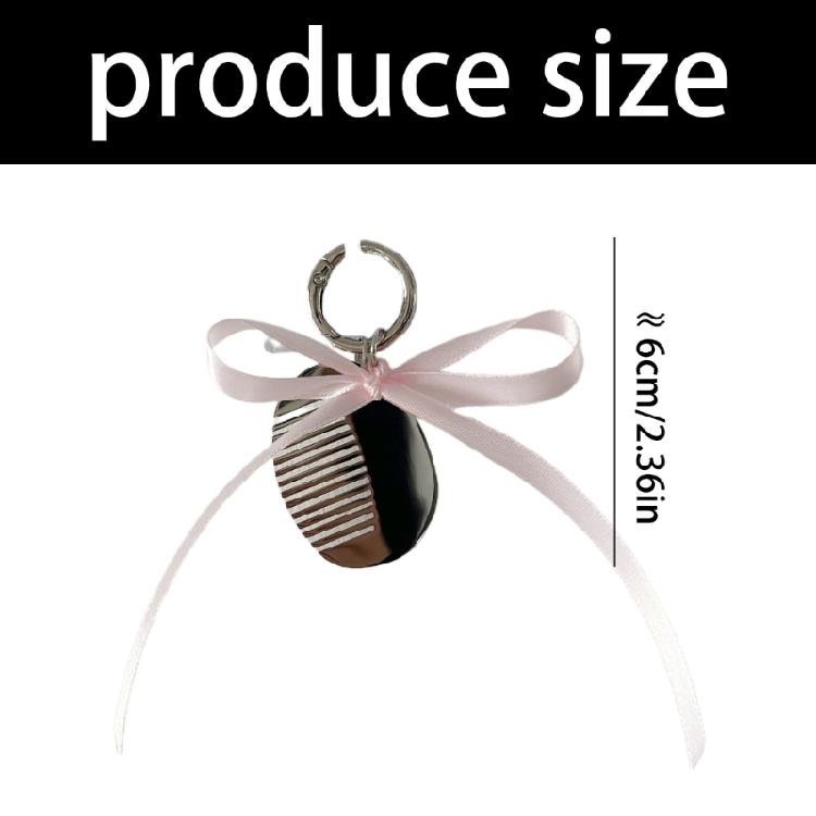 Stylish Bowknot Comb Pendant Keychain for Travel Accessorizing Fashionable Keyring Accessories Bag Charm