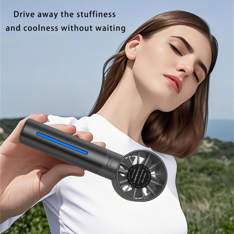 Handheld Cooling Fan Portable USB Charging Electric Hand Fan With 1200mAh Battery for Home Or Outdoor Activity