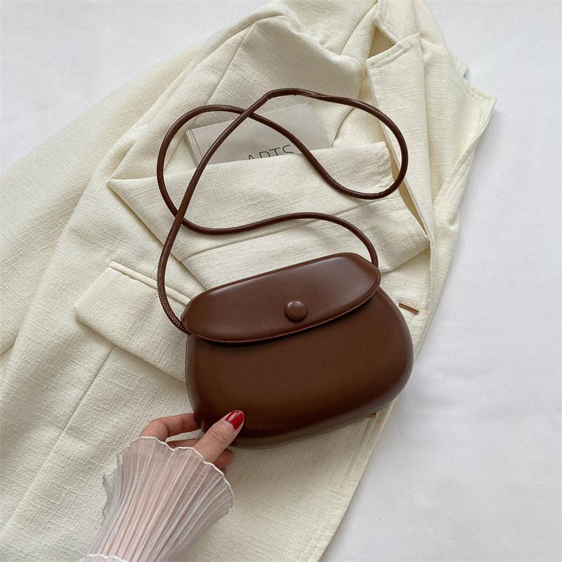 Trendy And Chic Women s Saddle Bag Versatile Small Crossbody Purse With Soft Pu Material коричневый