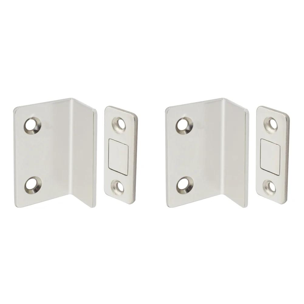 Strong Magnetic Cabinet Catches Punch Free Door Stopper Magnetic L-shaped Hidden Door Closer Home Improvement Furniture Hardware
