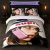 Billie Eilish Print 3Pcs Duvet Cover Set 1 Duvet Cover and 2 Pillowcases Soft Bed Linen For Household Bedroom