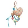 Korean Inspired Lattice Heart Ribbon Bows Bead Pendant Phone Chain Hanging Decoration Keyring Fashionable Accessories