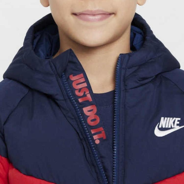 Nike Short Casual Warm Down Jacket Kids Jackets Red Black IB5837-410