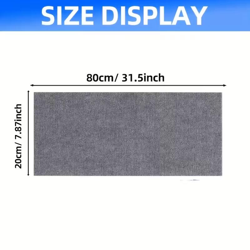 1 Stück 20x80cm Anti-Rutsch-Stufentrittmatten, Rutschfeste Treppenläufer, Stoßabsorbierende Stufentrittmatten Treppenteppiche, Ältere