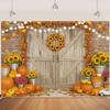 Fall Backdrop Autumn Pumpkin Thanksgiving Halloween Backdrop 8x6Ft